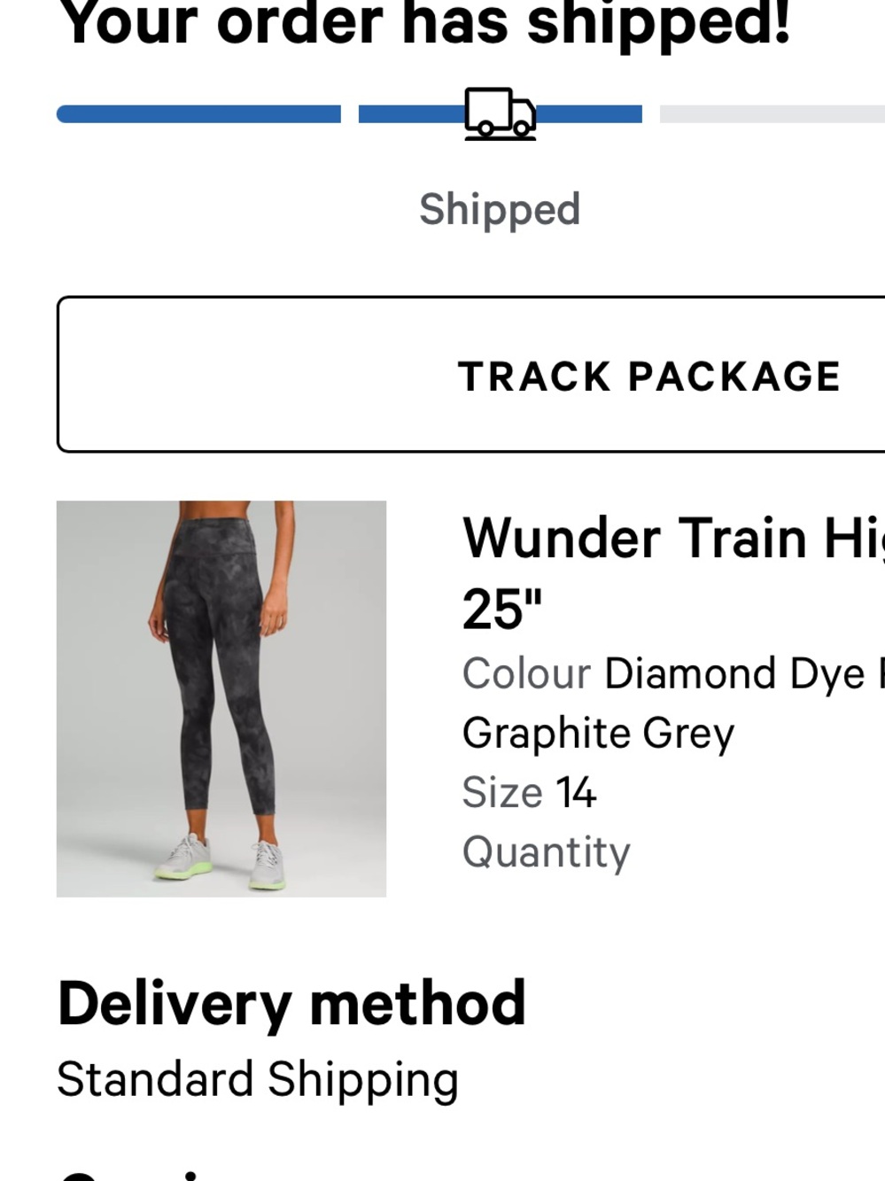 lululemon Wunder Train High-Rise Leggings in Graphite Grey Diamond Dye